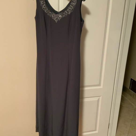 Evening Dress with Embroidered trim detail on Jacket - Picture 4 of 5